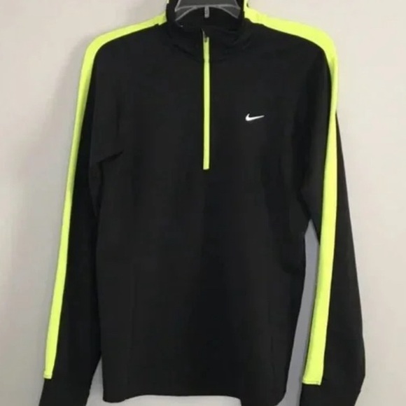 NIKE Dri-Fit Running Half-Zip Black Athletic Jacket - Picture 4 of 5